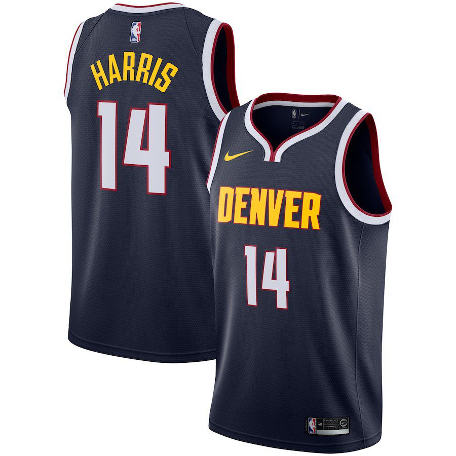 Men Denver Nuggets #14 Harris Blue City Edition Game Nike NBA Jerseys
